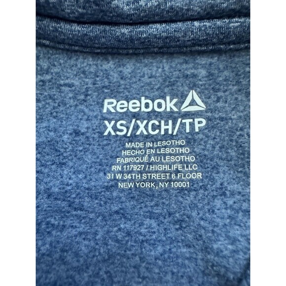 Reebok Women’s XS Blue Long Sleeve Fleece Quarter-Zip Active Pullover Top - Picture 3 of 5